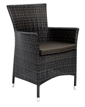 Lauko kėdė Home4you Wicker, ruda, 61 cm x 58 cm x 86 cm