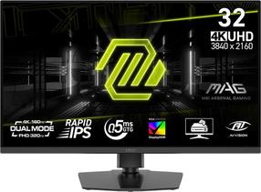 Monitors MSI MAG 322URDF E16, Rapid IPS, 160 Hz, 4K UHD, 31.5"