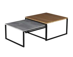 Kavos staliukas Nevio, pilka sp., 69 cm x 69 cm x 39 cm, 2 vnt.