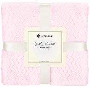 Pledas Springos Lovely Blankets Extra Soft, rožinė sp., 200 cm x 220 cm