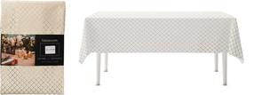 Ziemassvētku galdauts taisnstūrveida Home & Styling 767653600, krēmkrāsa/zeltrozā krās., 240 cm x 140 cm