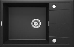 Кухонная мойка Deante Eridan ZQE G11B, гранит, 78 см x 50 см x 19.7 см, черный цв.