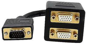 Провод StarTech Splitter Cable VGA Dual Monitor Video VGA, VGA, 0.3 м, черный цв.