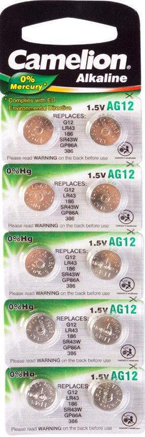 Baterijas Camelion Alkaline, AG12, 1.5 V