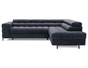 Kampinė sofa - lova Ferucce, tamsiai mėlyna sp., dešininė, 200 x 276 cm x 93 cm