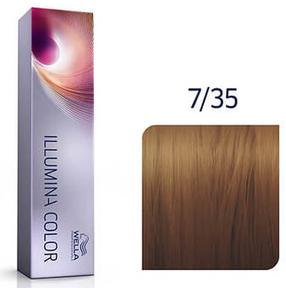 Matu krāsa Wella Illumina Color, medium gold mahagony blonde krās., 7/35, 60 ml