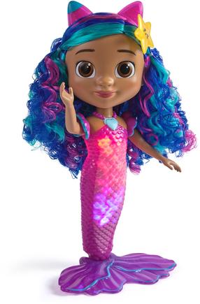 Lelle ar aksesuāriem Spin Master Gabbys Dollhouse Sing & Shine Mermaid, 36 cm, rozā krās.