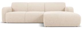 Kampinė sofa Micadoni Home Molino Boucle, smėlio sp., dešininė, 250 x 170 cm x 72 cm