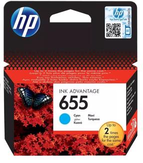 Rašalinio spausdintuvo kasetė HP 655, mėlyna sp.