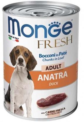 Влажный корм для собак Monge Fresh Chunks ADULT, мясо утки, 0.4 кг