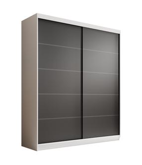 Spinta ADRK Hannah 180, balta sp./juoda sp., 180 cm x 58 cm x 215 cm
