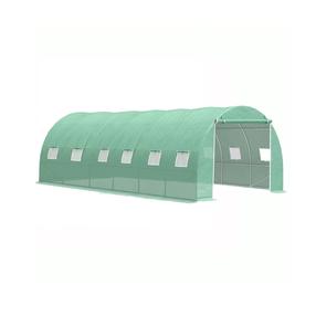 Арочная теплица с форточками, полиэтилен, 6 x 3 м, зеленый цв.