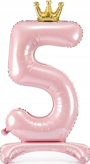 Folinis balionas skaičius PartyDeco Standing 5, rožinė sp.