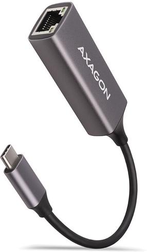 Adapteris Axagon ADE-TRC USB-C, RJ-45, 0.15 m, pelēka krās.