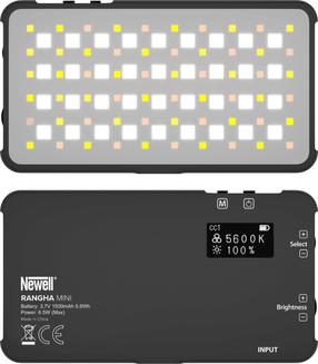 Lampa Newell Rangha Mini, 11 cm, balta krās./melna krās.
