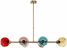 Lampa griesti Opviq Benek 15-14486 521SHN3627, E27, 6 x 40 W, krāsaina / zelta krās., 15 x 15 cm
