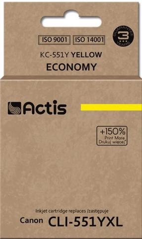 Rašalinio spausdintuvo kasetė Actis Standard KC-551Y, geltona sp., 12 ml