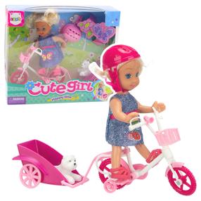 Кукла с аксессуарами Lean Toys Cute Girl Happy Time, 11 см, многоцветный