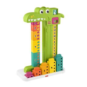 Skaitīšanas spēle, krokodīls Fisher Price Adding, zaļa krās./daudzkrāsaina, 10 gab.