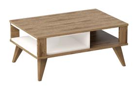 Kavos staliukas Kalune Design Ionis, ruda sp./balta sp., 90 cm x 60 cm x 40 cm