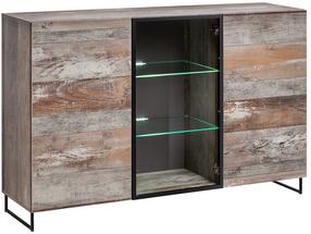 Komoda ASM Plank, juoda, 150 cm x 40 cm x 97 cm