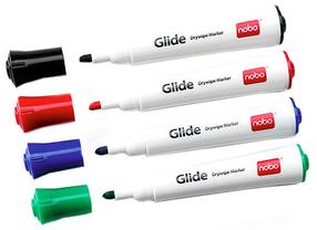 Valge tahvli marker Nobo, sinine v./must v./punane v., 4 tk