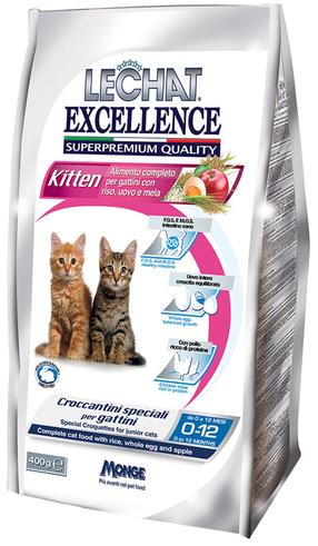 Sausas kačių maistas Monge Lechat Excellence Kitten, ryžiai, 0.4 kg