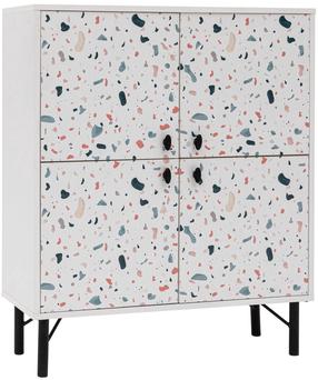 Spintelė Kalune Design Multi Purpose Terrazzo, balta sp./įvairių spalvų, 36 cm x 95 cm x 111 cm