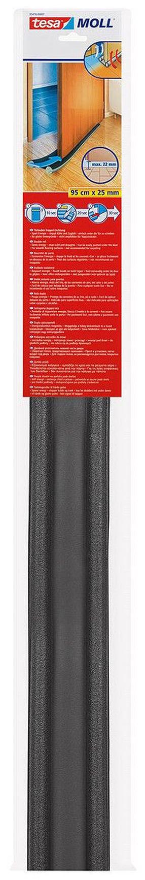 Поддержка двери Tesa Door-to-floor double-roll, 2.5 см x 0.095 см, Ø 2.2 см, резина, черный цв.