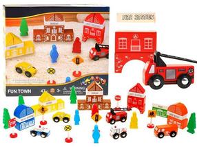 Puidust klotsid Fun Town, 47 tk