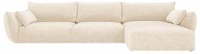 Kampinė sofa Cosmopolitan Design Matera Eden 2 Pearl, šviesiai smėlinė, dešininė, 171 x 308 cm x 85 cm