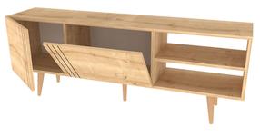 TV staliukas Kalune Design Ronas, ąžuolo sp., 160 cm x 35 cm x 38.6 cm