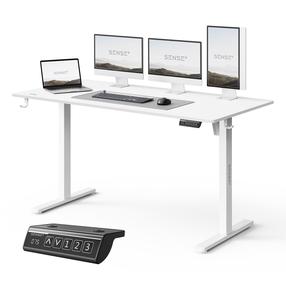 Datorgalds regulējams augstums SENSE7 Nojo Light, 140 cm x 70 cm, 72 - 118 cm, balta krās.