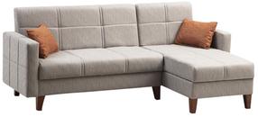 Sofa-lova Hanah Home Polya 730MST1305, šviesiai pilka sp., 130 x 216 cm x 86 cm