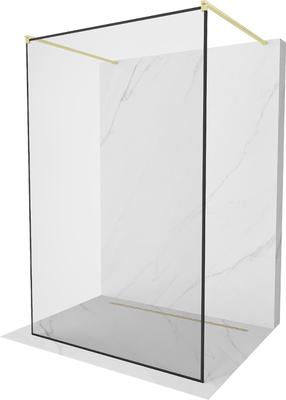 Dušo sienelė Mexen Kioto Walk-in, 120 cm x 200 cm, brushed gold sp./grūdintas