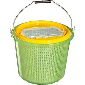 Spaiņi Plastica Panaro Basket 6100312, 12 l, dzeltena krās./zaļa krās.