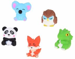 Набор игрушек для малышей, пальчиковые куклы, животные Funny Story Zoo, синий цв./коричневый цв./черный цв., 5 шт.