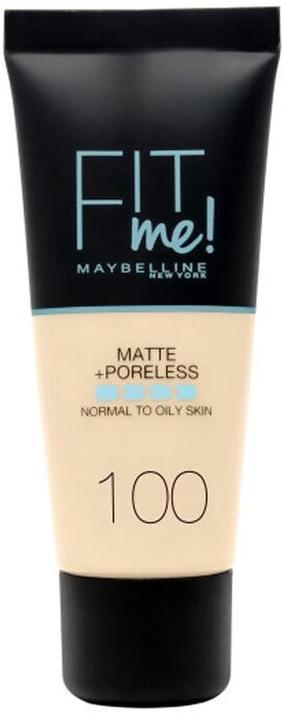 Skystas makiažo pagrindas Maybelline Fit Me Matte + Poreless, 100 warm ivory, 30 ml
