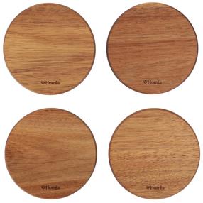 Gėrimų padėkliukai Homla Mooka 229365, 10 cm x 10 cm x 10 cm, 4 vnt., Ruda sp.