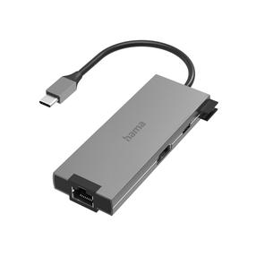 USB-разветвитель Hama Multiport USB C plug, 2 x USB female, серебристый цв.