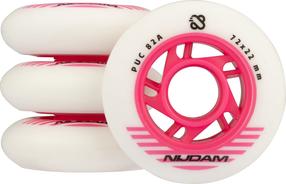 Ritenis Nijdam Inline Skate Wheel Set, 24 mm x 72 mm x 72 mm