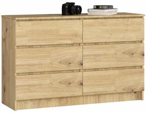 Kumode Akord Furniture Factory K120, artisan oak krās., 77 cm x 120 cm x 40 cm