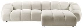 Kampinė sofa Micadoni Home Diana Son23, šviesiai smėlinė, dešininė, 334 x 182 cm x 72 cm