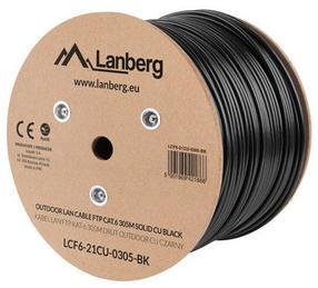 Провод Lanberg F/UTP Cat 6, Nėra, 305 м, черный цв.