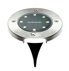Įsmeigiamas šviestuvas su saulės baterija Domoletti TH012D-2, 0.06W, IP44, sidabro sp.