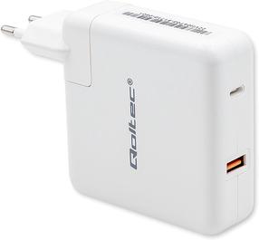 Telefono įkroviklis Qoltec 51710, USB/USB-C, balta sp., 108 W