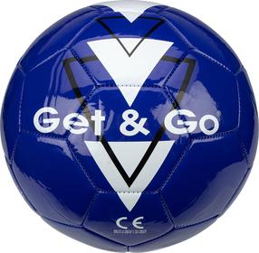 Футбольный мяч Get & Go Triangle, 5 размер, синий цв./белый цв./черный цв.