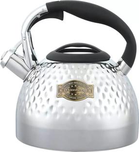  Tējkanna ar svilpi Klausberg, 3 l, sudraba krās./melna krās.