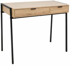Rašomasis stalas su stalčiais Akord Furniture Factory Zentia, 100 cm x 45 cm, 80.5 cm, juoda sp./artisan oak sp.