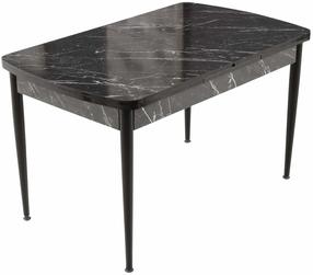 Valgomojo stalas išskleidžiamas Kalune Design Trend Bendir, juoda sp./marmuro sp., 132 - 170 cm x 76.5 cm x 79 cm